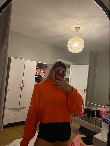 s Beden bershka turuncu polar sweat