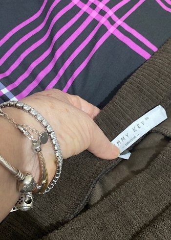 Kahverengi Piliseli Kadın Kumaş Pantolon - Görsel 3