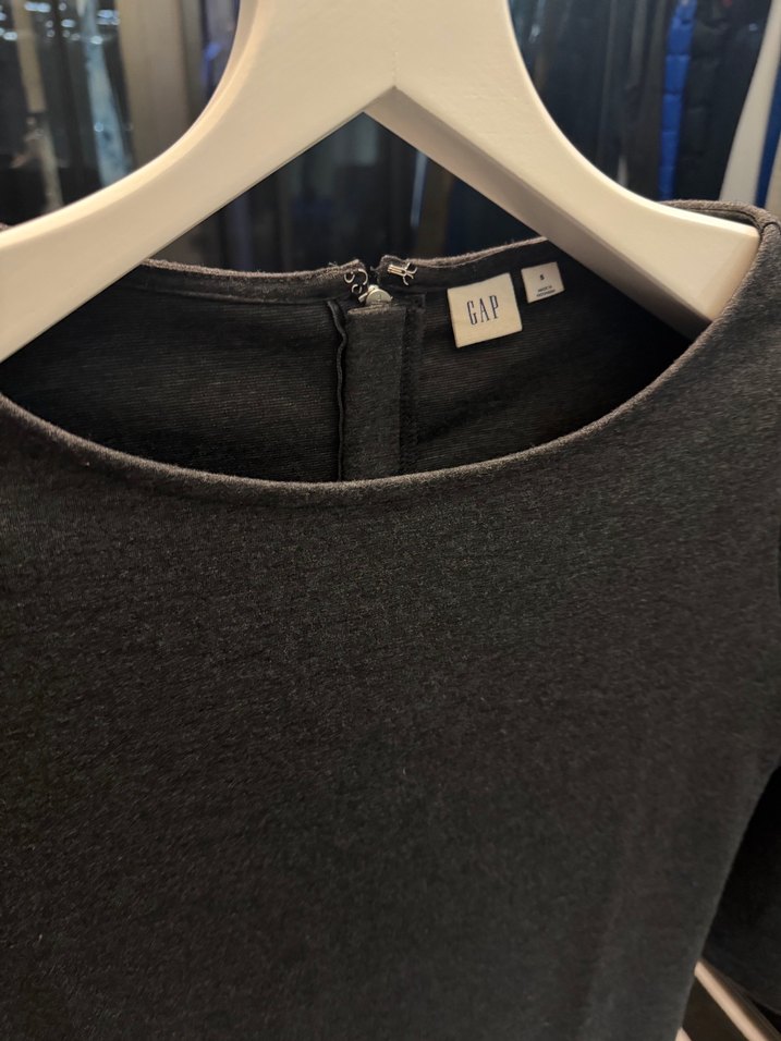 GAP Antrasit yarın Kollu Midi Elbise - Görsel 2