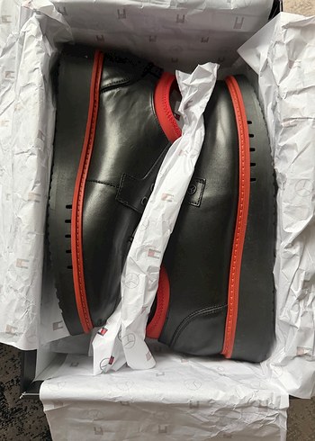 Tommy Hilfiger x Mercedes Benz Siyah Deri Erkek Ayakkabı - Görsel 2