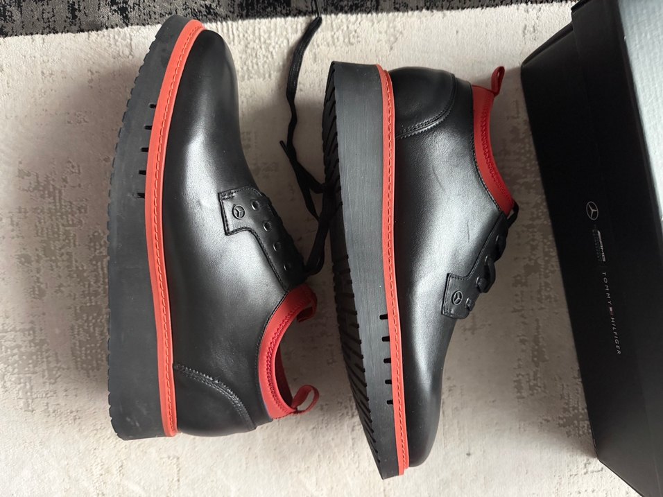 Tommy Hilfiger x Mercedes Benz Siyah Deri Erkek Ayakkabı - Görsel 4