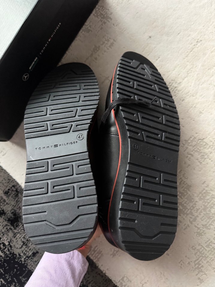 Tommy Hilfiger x Mercedes Benz Siyah Deri Erkek Ayakkabı - Görsel 5