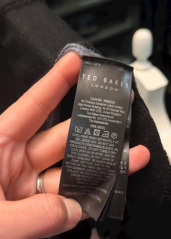 Ted Baker yün Siyah Fermuarlı Erkek kazak - Görsel 7