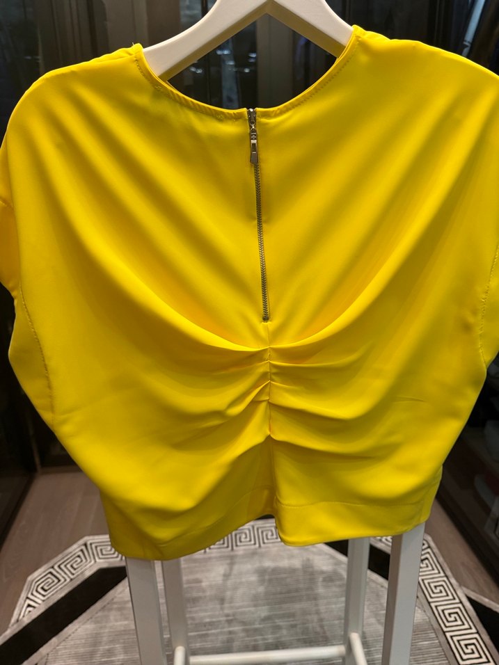 Utopian Sarı Kadın Bluz - Görsel 5