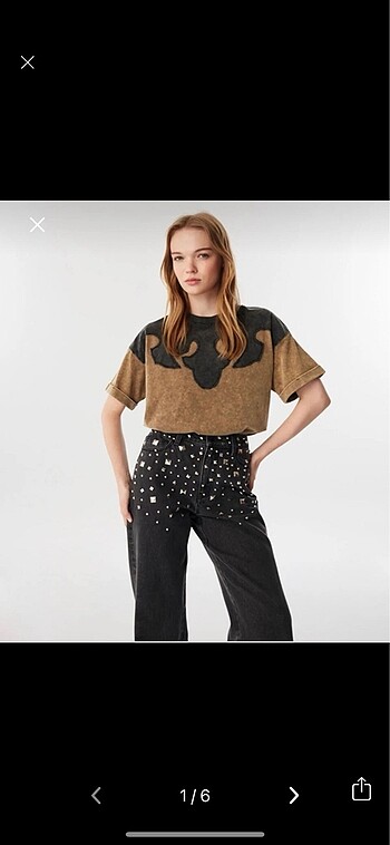 Twist trok baskılı jean pantolon