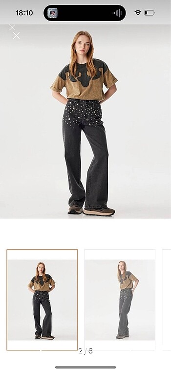Twist Twist trok baskılı jean pantolon