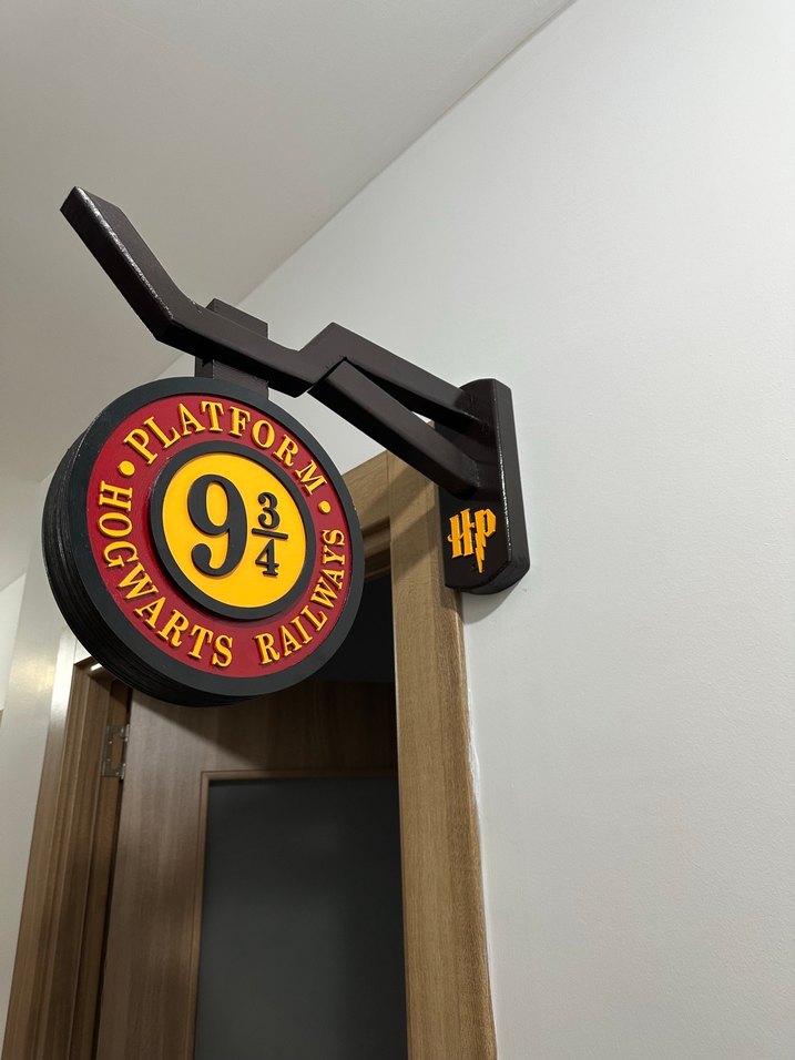 Retro Altın Platform 9 3/4 Hogwarts Rozeti - Görsel 2