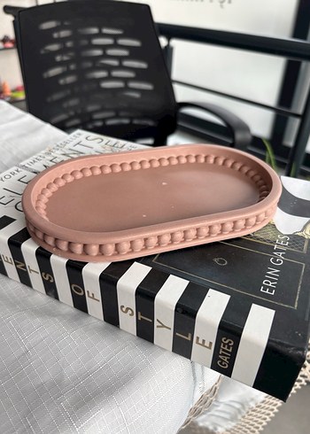 Pastel Bej Oval sunum tepsisi - Görsel 3