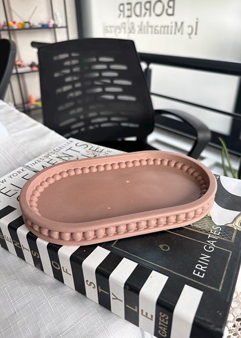 Pastel Bej Oval sunum tepsisi - Görsel 9