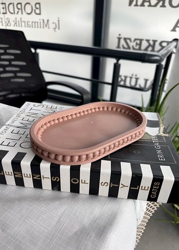 Pastel Bej Oval sunum tepsisi - Görsel 5