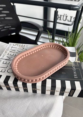 Pastel Bej Oval sunum tepsisi - Görsel 4