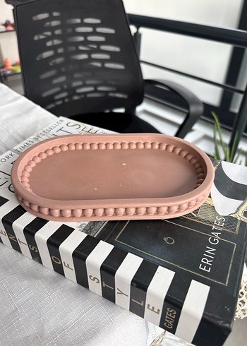 Pastel Bej Oval sunum tepsisi - Görsel 7