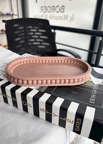 Pastel Bej Oval sunum tepsisi - Görsel 6