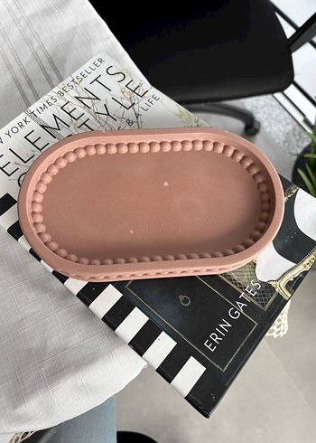 Pastel Bej Oval sunum tepsisi - Görsel 2