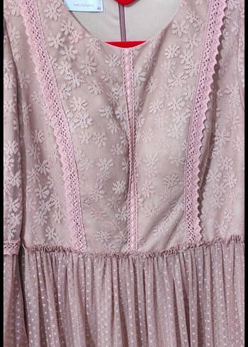 Dantel Detaylı tesettür abiye - Görsel 3