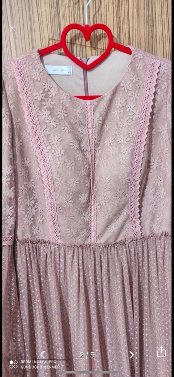 Dantel Detaylı tesettür abiye - Görsel 3