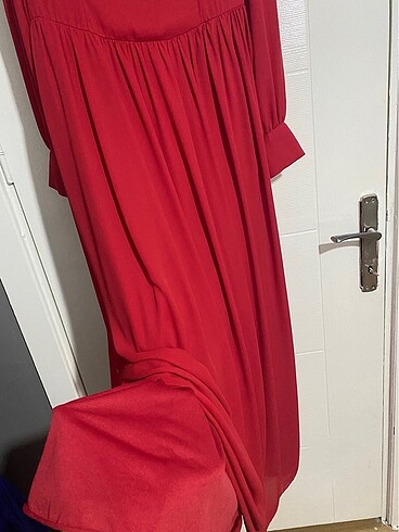 l Beden kırmızı Renk Şifon elbise