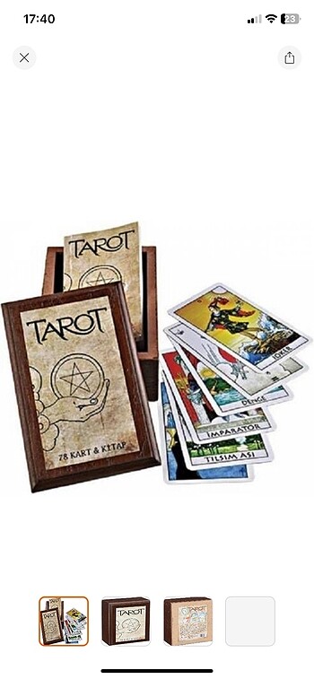  Tarot kartları kutusu ve kitapçığı