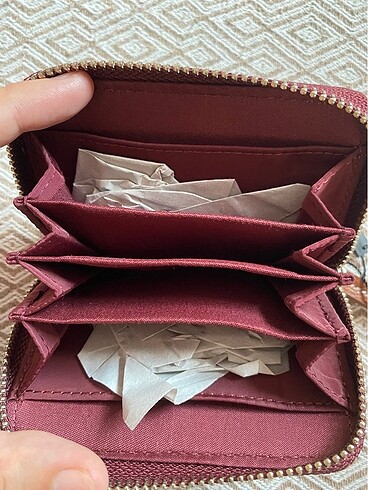  Beden bordo Renk Stradivarius cüzdan