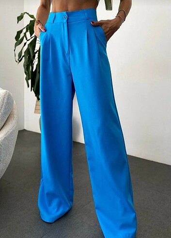 Mavi kumaş pantalon 
