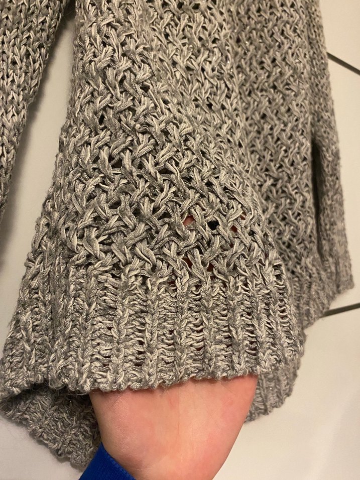 Gri Örgü Kadın Triko Kazak - Görsel 3