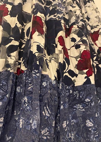 Bohem Stil Midi Desenli Kadın Etek - Görsel 2