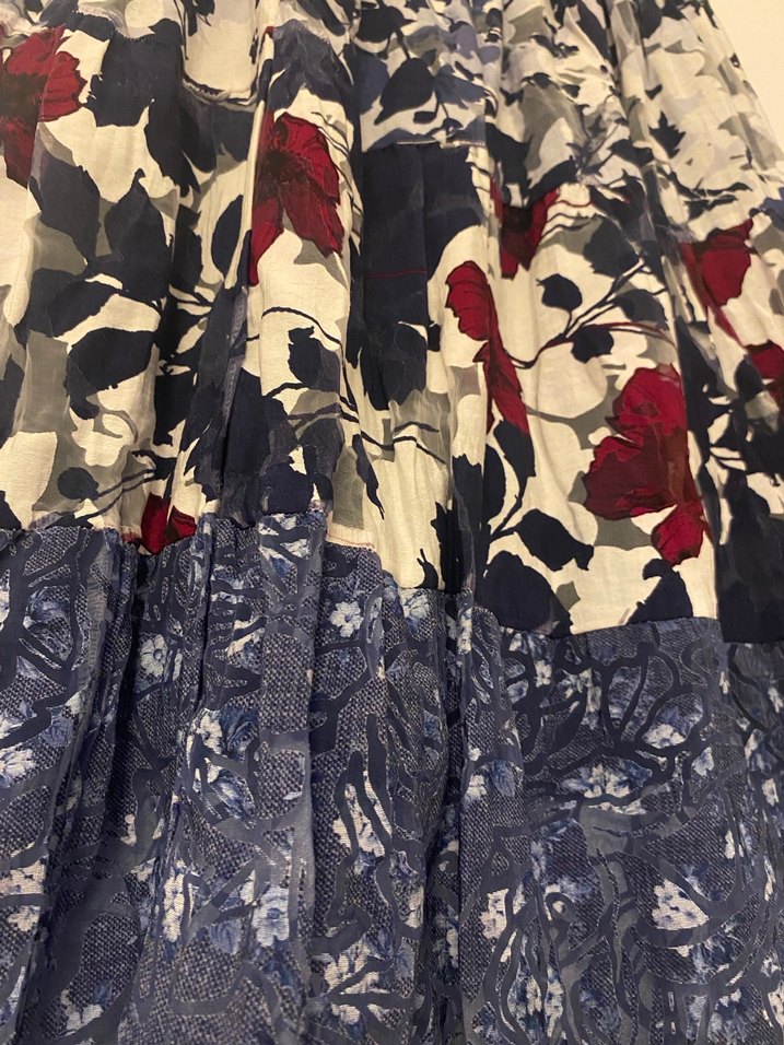 Bohem Stil Midi Desenli Kadın Etek - Görsel 2