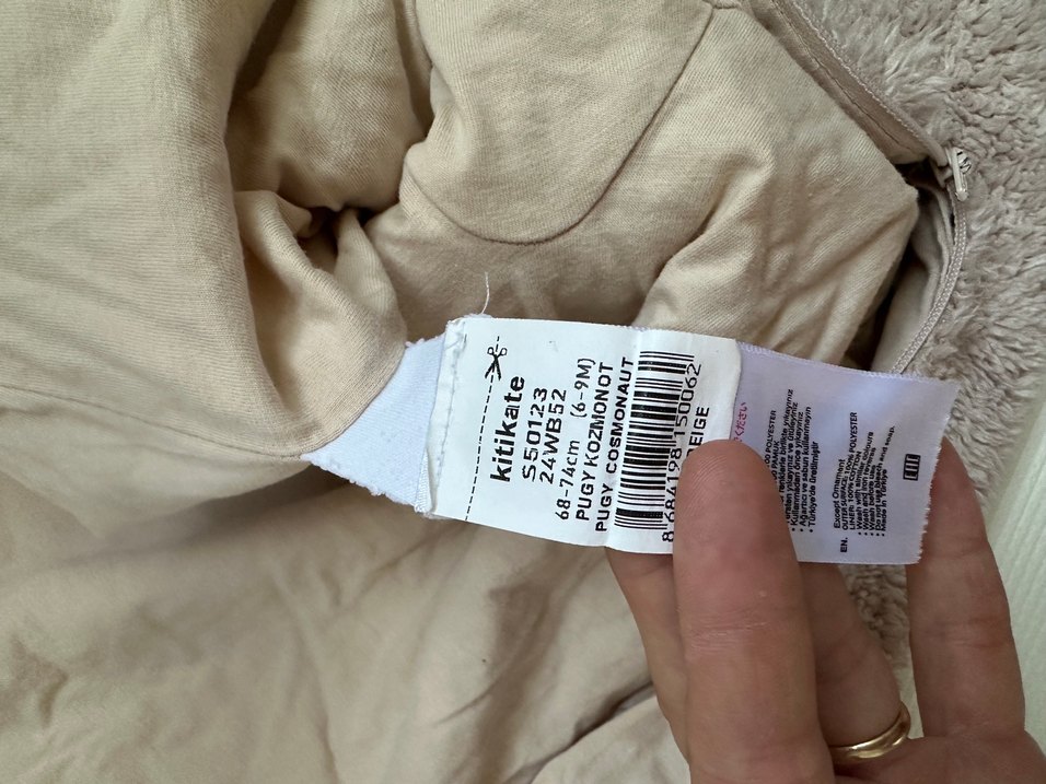 Gri Bebek Peluş Tulum Kulaklı Kapüşonlu - Görsel 4