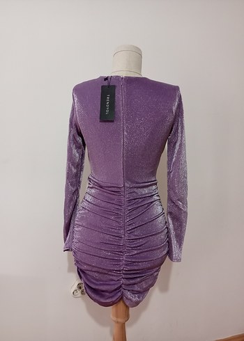 Lila simli elbise - Görsel 2