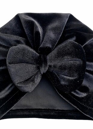 Siyah kadife bone bandana