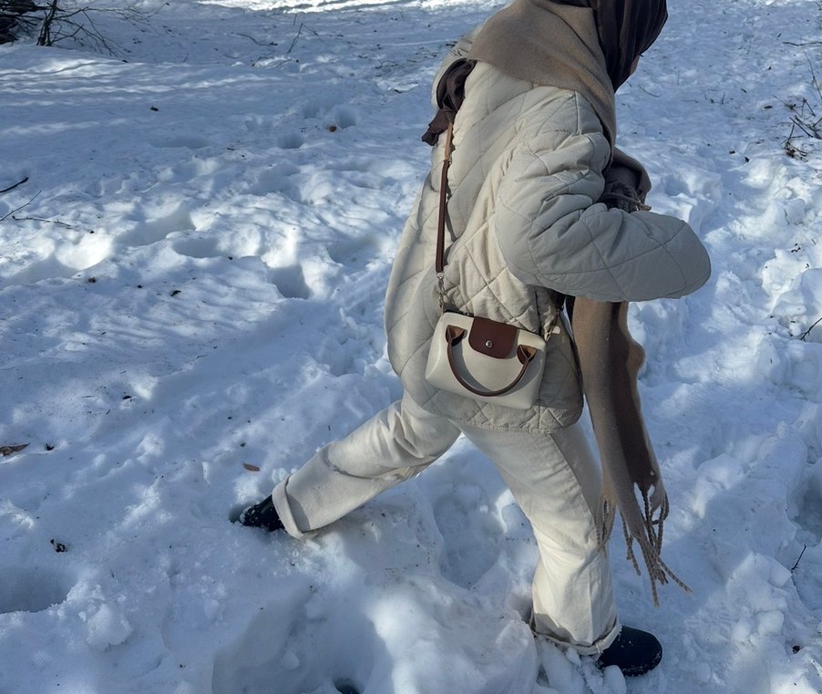 Trendyol Bej Düğmeli Kadın Ceket kapitone - Görsel 3