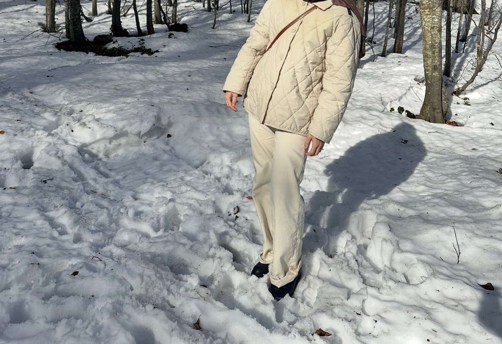 Trendyol Bej Düğmeli Kadın Ceket kapitone - Görsel 2