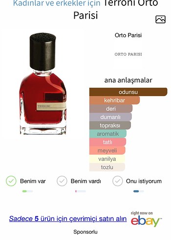 Diğer Orto Parisi Terroni Kadın Parfüm 50ml