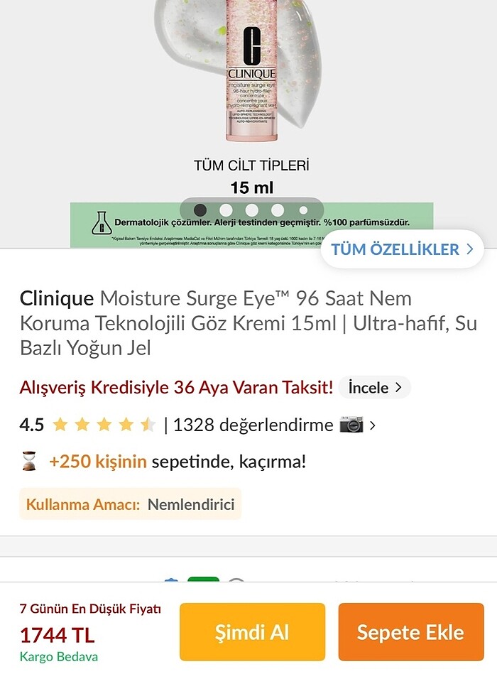 Clinique göz çevresi kremi - Görsel 5