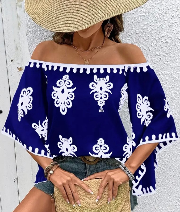 Yazlık madonna yaka bluz - Görsel 3