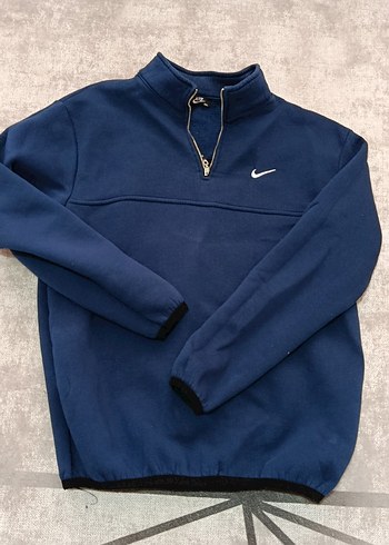 Diğer Erkek Lacivert Yarım Fermuarlı Polar Sweatshirt