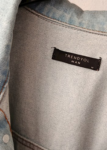 Diğer Gri erkek Denim Ceket Düğmeli Salaş