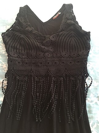 Siyah maxi elbise