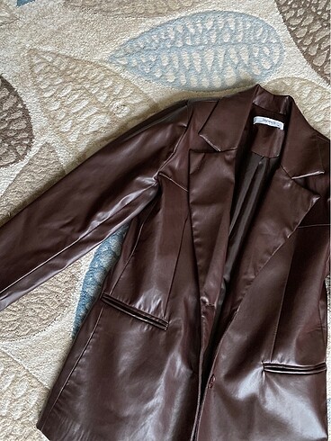 s Beden deri blazer ceket