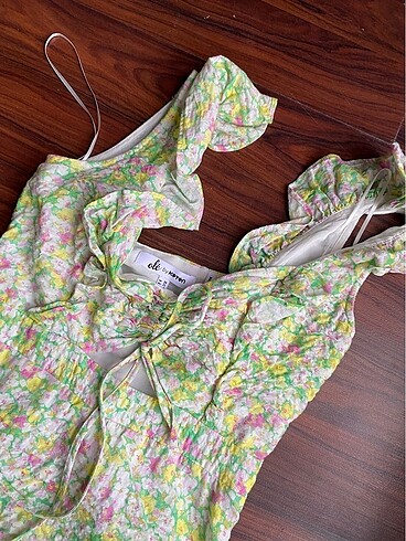 xs Beden çeşitli Renk koton mini çiçekli elbise