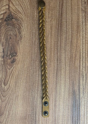 Bej Parlak Bohem Erkek deri Bileklik - Görsel 5