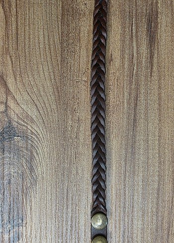 Örgülü Kahverengi Erkek deri Bileklik - Görsel 4