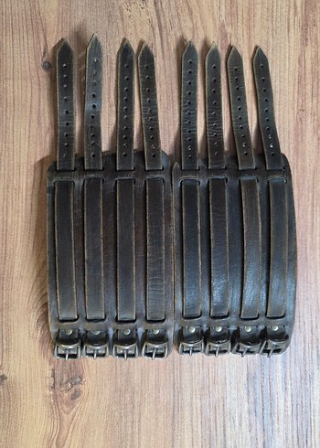 Koyu Kahverengi Gotik Biker Erkek Bileklik - Görsel 6