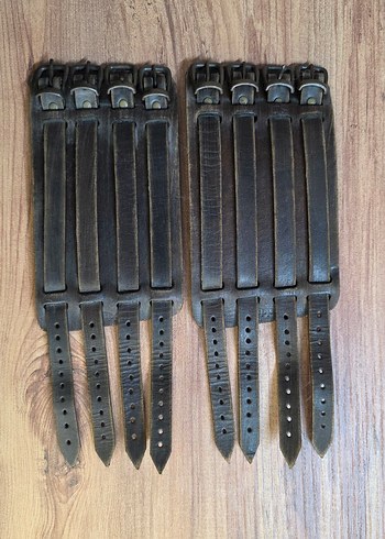 Koyu Kahverengi Gotik Biker Erkek Bileklik - Görsel 3