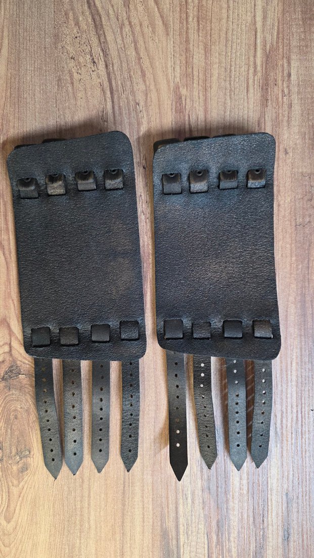 Koyu Kahverengi Gotik Biker Erkek Bileklik - Görsel 4