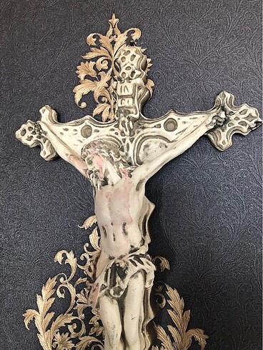  Beden beyaz Renk Jesus İsa haç duvar dekoru heykeli