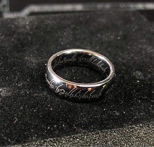 Beden gri Renk The lord of the rings Çelik gümüş yüzük