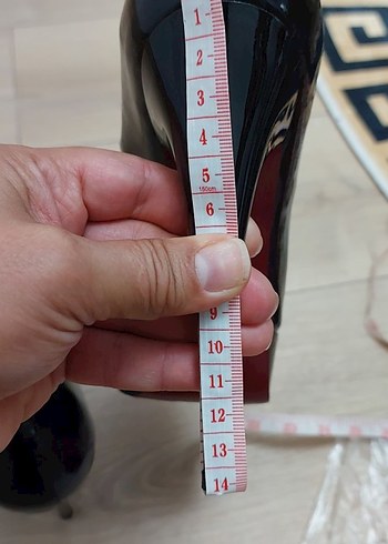 Siyah Rugan Stiletto Topuklu Kadın Ayakkabı - Görsel 5