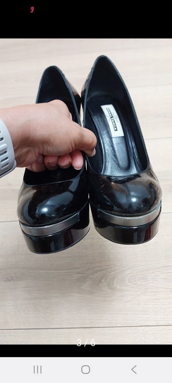 Siyah Rugan Stiletto Topuklu Kadın Ayakkabı - Görsel 3