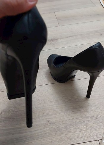 Siyah Platform Topuklu Gotik Kadın Stiletto - Görsel 2